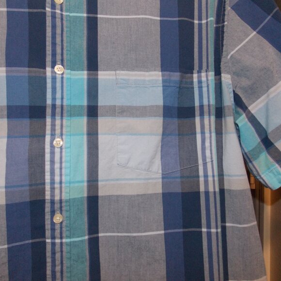 The Foundry Supply Co. Plaid Short Sleeve Buttonup  Size 3XLT - Picture 2 of 6